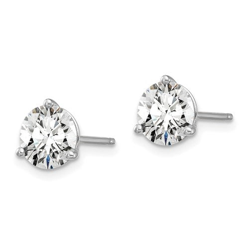 Round Brilliant Diamonds Studs in Three Prong Setting