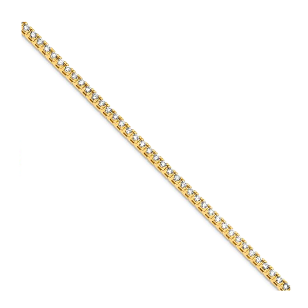 Leslie's 14K Polished Diamond-cut Fancy Link Reversible Brac