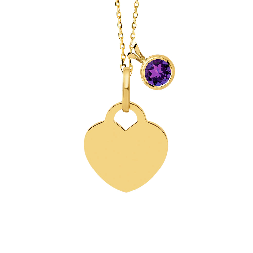 Mom 14K Heart Engravable Necklace